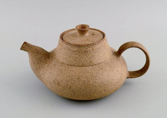 Large Unglazed Stoneware Teapot by Nils Kähler for Kähler, 1960s