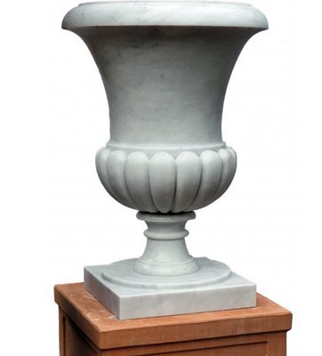 Large Vases in Mediceo Baccellato Carrara Marble Terracotta Base, Set of 2-FDW-2023352