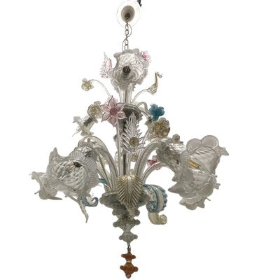 Large Venetian Murano Glass Harlequin Chandelier, 1960s-JJC-1744252