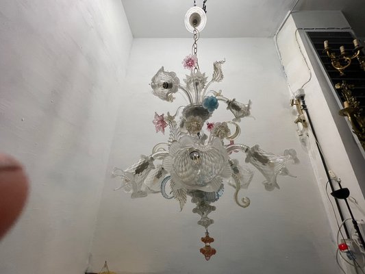 Large Venetian Murano Glass Harlequin Chandelier, 1960s-JJC-1744252