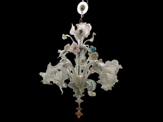 Large Venetian Murano Glass Harlequin Chandelier, 1960s-JJC-1744252