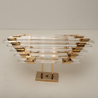 Large Venini Style Murano Glass and Brass Sconce-VDW-861027