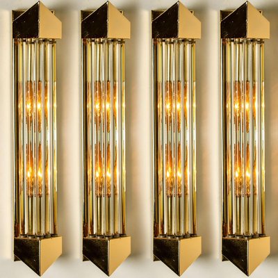 Large Venini Style Murano Glass and Gilt Brass Sconce, Italy-VDW-913243