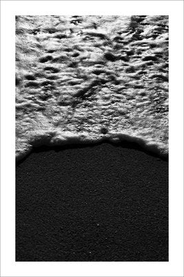 Large Vertical Black and White Seascape of Foamy Shore, Sugimoto Style, Shore 2021-RWC-965358