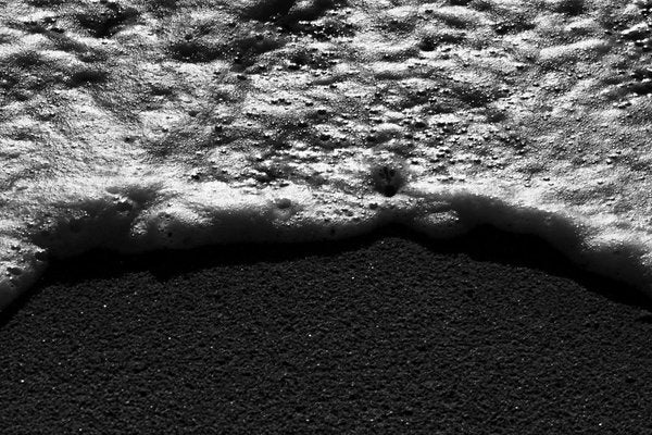 Large Vertical Black and White Seascape of Foamy Shore, Sugimoto Style, Shore 2021-RWC-965358