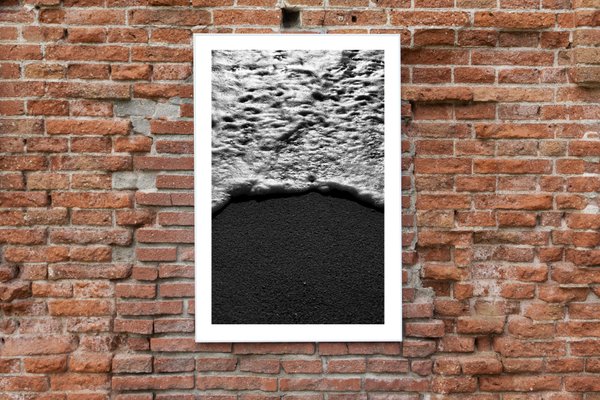 Large Vertical Black and White Seascape of Foamy Shore, Sugimoto Style, Shore 2021-RWC-965358