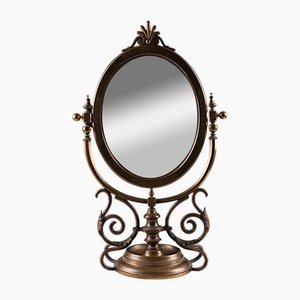 Large Victorian Brass Table Mirror, England, 1880s-GCG-1451434