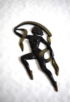 Large Viennese Bronze Temple Dancer Figurine-VA-1703930