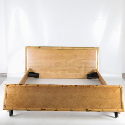 Large Vintage Bamboo and Brass Bed from Dal Vera, 1970s-DSC-1766211