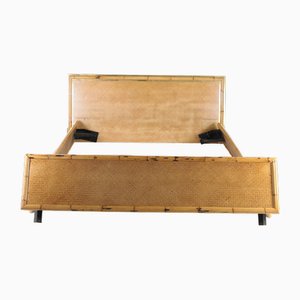 Large Vintage Bamboo and Brass Bed from Dal Vera, 1970s-DSC-1766211