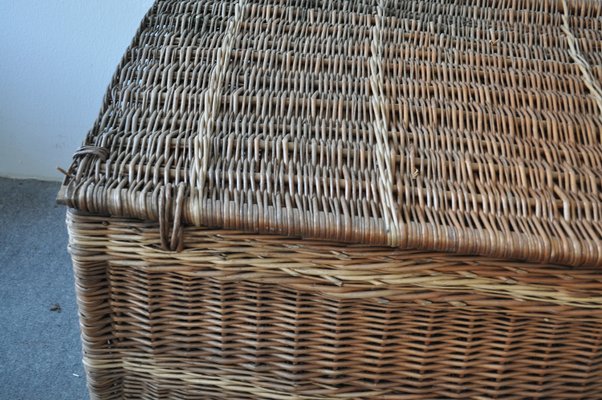 Large Vintage Basket with Lid, 1940s-OXJ-680572