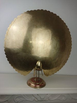 Large Vintage Brass Peacock-AJN-1730141