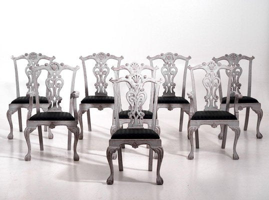 Large Vintage Chairs, Set of 8-SA-1231790