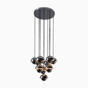 Large Vintage Chrome Flowerpot Chandelier by Verner Panton, 1970s-POG-1793986