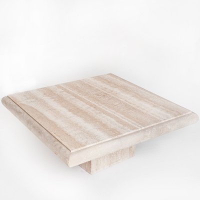 Large Vintage Coffee Table in Travertine Marble, 1980s-ZFJ-2032095