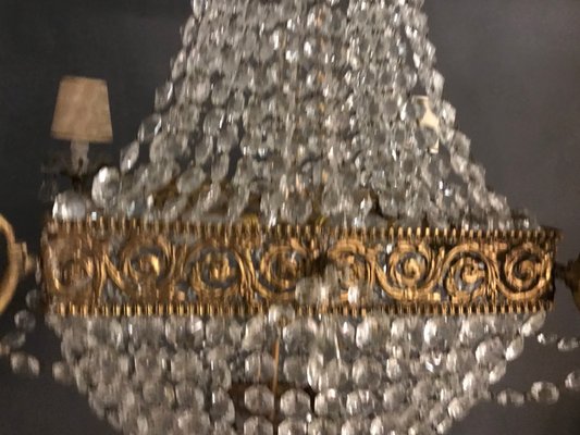 Large Vintage Crystal Chandelier, 1950s-JJC-656826