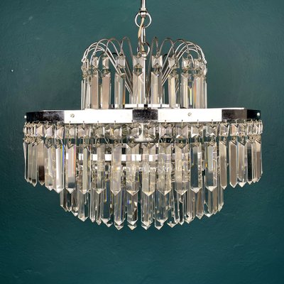 Large Vintage Crystal Chandelier from Sijaj Hrastnik, Yugoslavia, 1970s-WQC-1144148