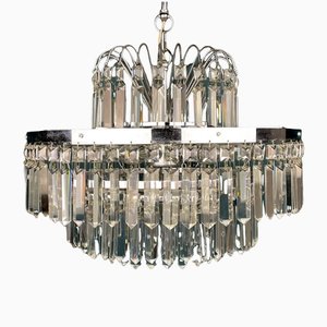 Large Vintage Crystal Chandelier from Sijaj Hrastnik, Yugoslavia, 1970s-WQC-1144148