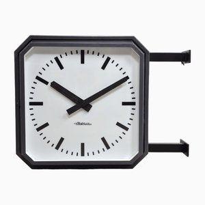 Large Vintage Double-Sided Clock from Pragotron, 1960s-AOX-1822906