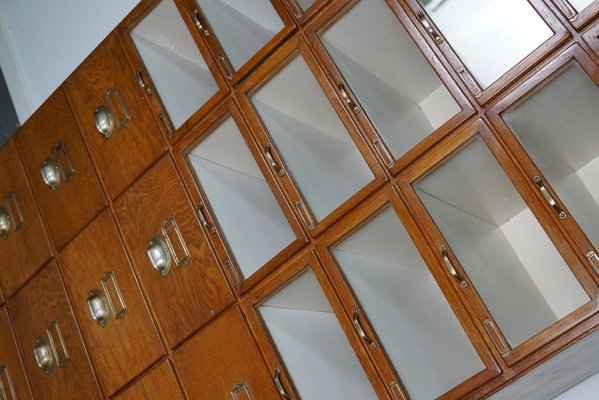 Large Vintage Dutch Oak Haberdashery Shop Cabinet, 1930s-XO-1092357