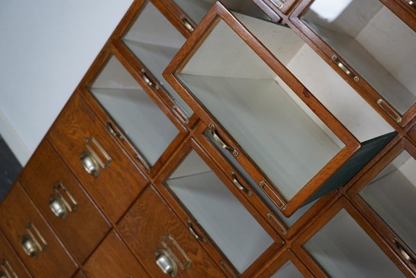 Large Vintage Dutch Oak Haberdashery Shop Cabinet, 1930s-XO-1092357