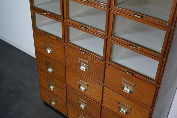 Large Vintage Dutch Oak Haberdashery Shop Cabinet, 1930s-XO-1092357