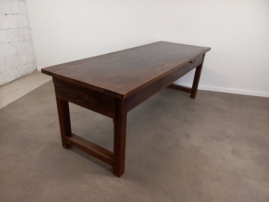 Large Vintage Farm Table, 1960s-TUK-2041364