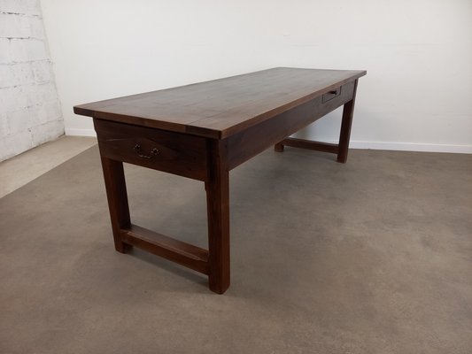 Large Vintage Farm Table, 1960s-TUK-2041364