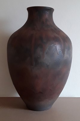 Large Vintage Fat Lava Ceramic Vase, 1970s-HOI-1344511