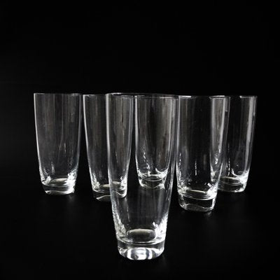 Large Vintage Footed Cocktail Selter Glasses, Sweden, Set of 6-JKV-1799364