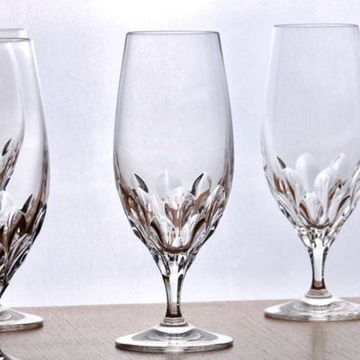 Large Vintage French Flutes in Royal Crystal, 1950s, Set of 6-SHG-2035696