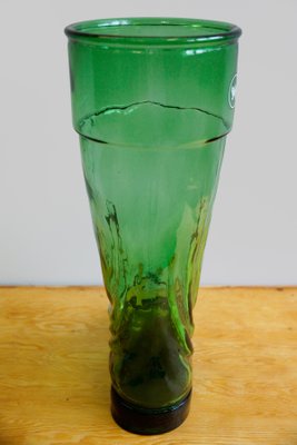 Large Vintage Green Glass Drinking Boot from Salamander Shoe Company, 1930s-GQ-578361