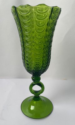 Large Vintage Handcrafted Murano Glass Chalice in the Style of Carlo Scarpa, 1950s-TKI-956056