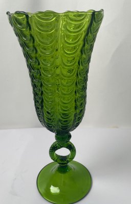 Large Vintage Handcrafted Murano Glass Chalice in the Style of Carlo Scarpa, 1950s-TKI-956056