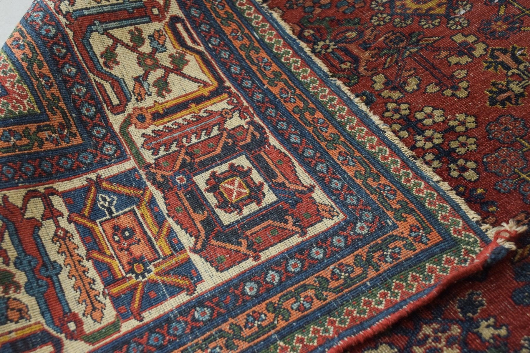 Large Vintage Handwoven Tabriz Rug