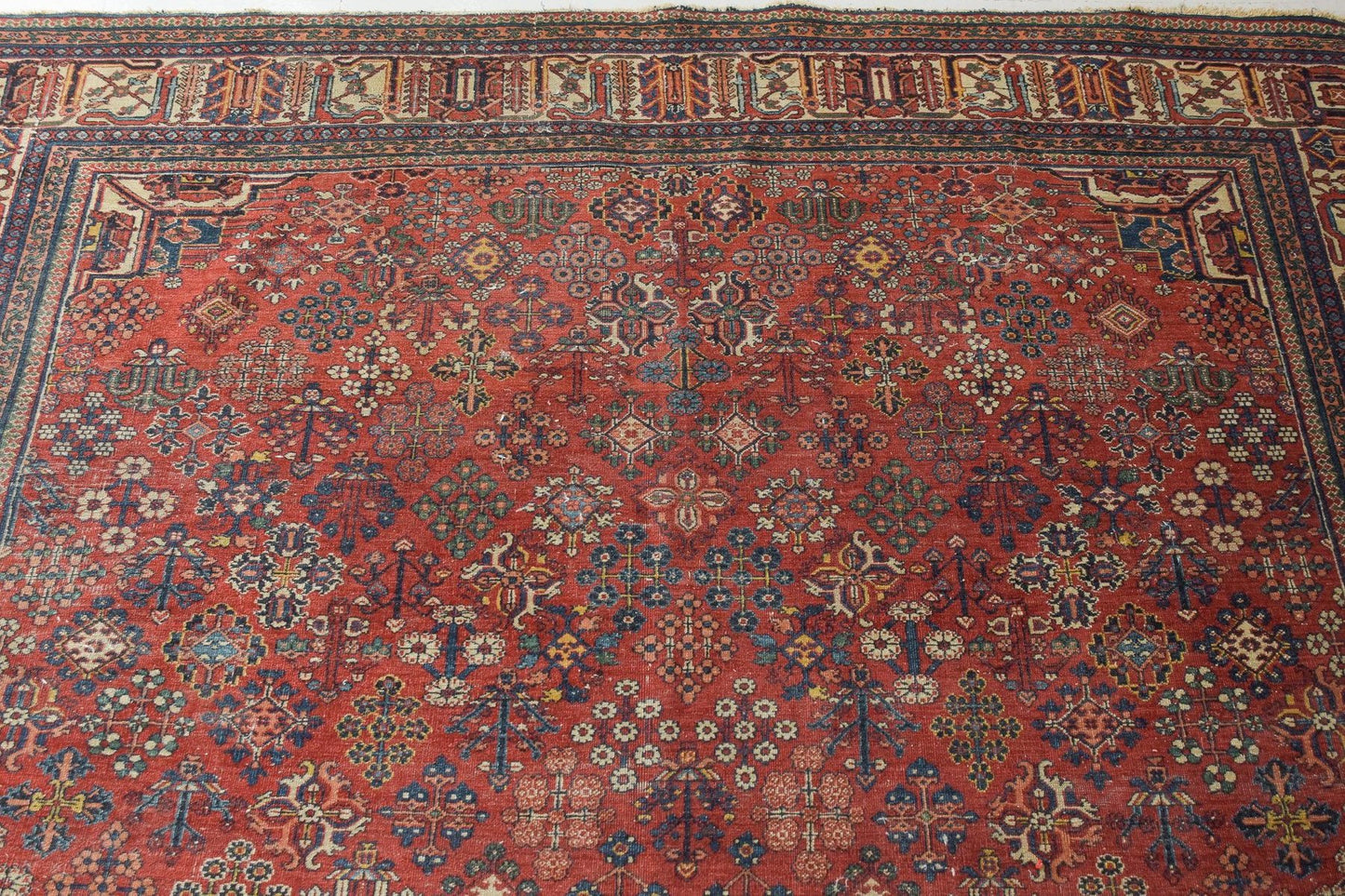 Large Vintage Handwoven Tabriz Rug