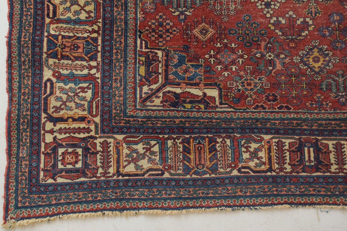 Large Vintage Handwoven Tabriz Rug