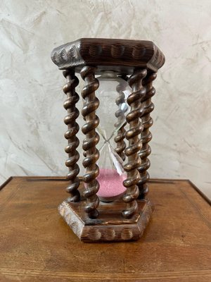 Large Vintage Hourglass in Oak-BFK-2016134