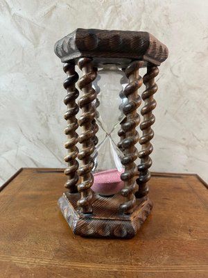 Large Vintage Hourglass in Oak-BFK-2016134