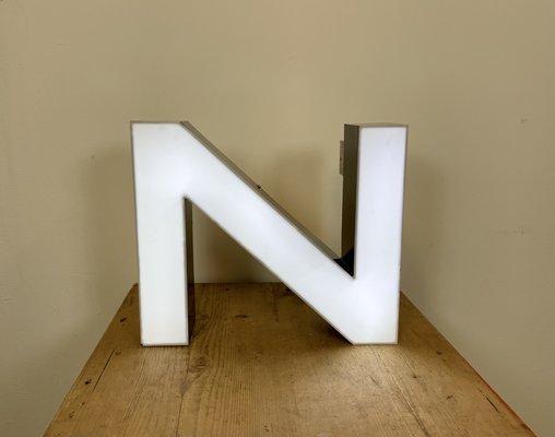 Large Vintage Illuminated Letter N, 1980s-CGF-1750030