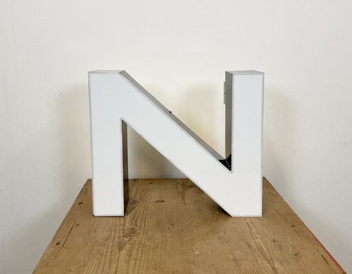 Large Vintage Illuminated Letter N, 1980s-CGF-1750030