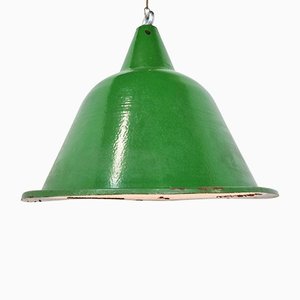 Large Vintage Industrial Green Enamel Pendant Light, 1960s-IRH-1141169