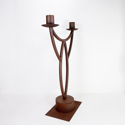 Large Vintage Iron Candleholder-NYF-2019140