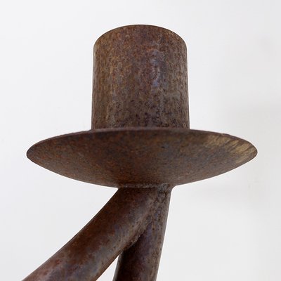 Large Vintage Iron Candleholder-NYF-2019140