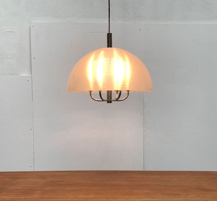 Large Vintage Italian Acrylic Dome Pendant, 1970s-UAH-1358152