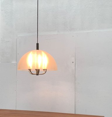 Large Vintage Italian Acrylic Dome Pendant, 1970s-UAH-1358152