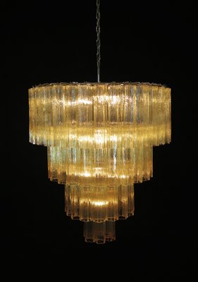 Large Vintage Italian Chrome and Murano Glass Chandelier, 1982-FHZ-640614