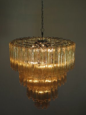 Large Vintage Italian Chrome and Murano Glass Chandelier, 1982-FHZ-640614