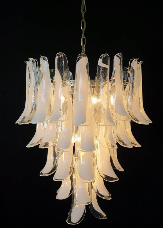 Large Vintage Italian Murano Chandelier with 52 Glass Petals, 1970s