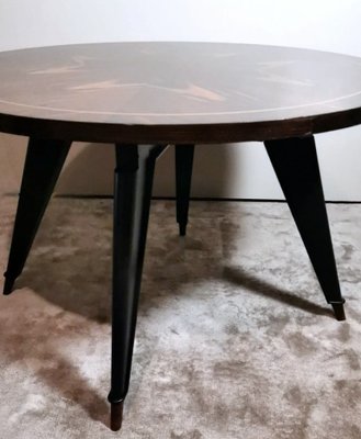 Large Vintage Italian Round Coffee Table, 1950-QRS-1779572